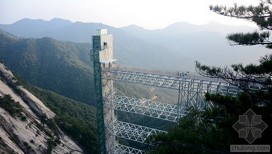 湖北景区2000万建最高观光电梯 悬空于145米绝壁-湖北一景区投资2000万建最高观光电梯