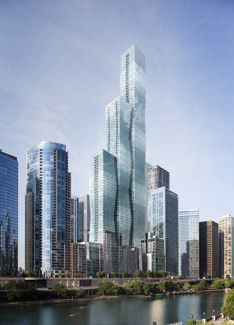 现代住宅楼造型资料下载-女建筑师设计的世界最高的建筑——芝加哥Vista住宅楼