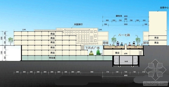 下沉式广场建筑cad资料下载-明年6月福州南街将建成4个下沉式广场