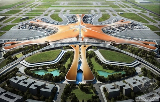 北京地区建筑地基资料下载-北京新机场开建 地基造型似“凤凰”
