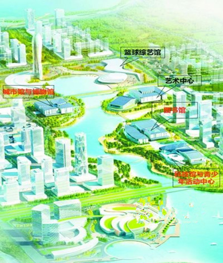 地方文化公园设计方案资料下载-广东清远“三馆”设计方案发布 造价超12亿元