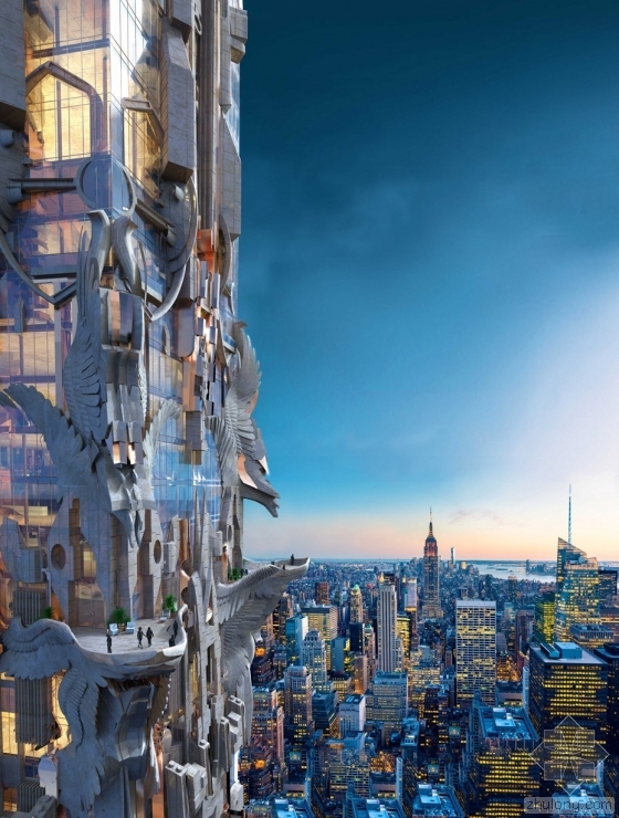 曼哈顿摩天大楼资料下载-纽约最个性建筑 这栋摩天大楼确实不一般
