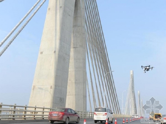 南昌洪都大桥工程资料下载-南昌跨江大桥检测使用高科技“无人机”