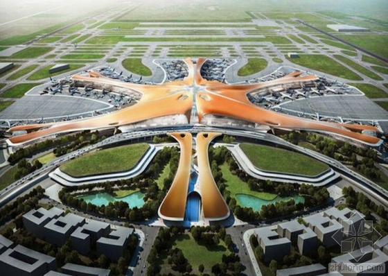 公路交通安全设施开工资料下载-北京新机场航站楼已开始基础设施施工 2019年完工