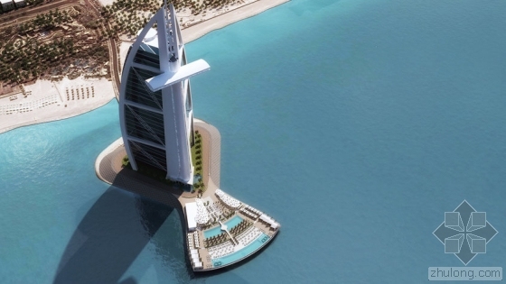 迪拜的迪拜帆船酒店资料下载-号外！迪拜帆船酒店要向海洋扩建大型甲板啦！