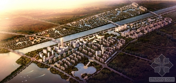 项目 | 荆楚运河小镇，长江经济带上的城市新名片-02-整体鸟瞰副本