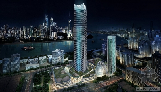 上海白玉兰广场办公楼资料下载-SOM设计第一高楼白玉兰广场 预计年底亮相！
