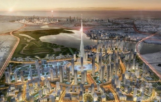 花园洋房花园设计作品资料下载-迪拜砸十亿建世界第一高楼 打造“空中花园”