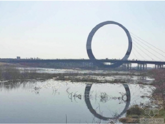 中国十大斜拉桥资料下载-国内首座跨径最大圆环形独塔斜拉桥犹如“魔戒”