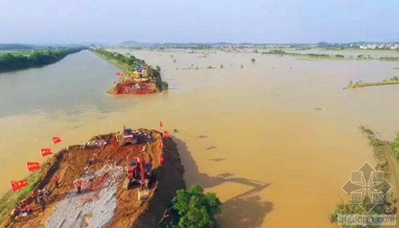 钢筋石笼河道资料下载-江西鄱阳洪峰叠加冲垮圩堤 当地村民称已“司空见惯”