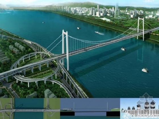 九江赛城湖新区城市设计资料下载-主跨600米！重庆几江悬索长江大桥今日通车