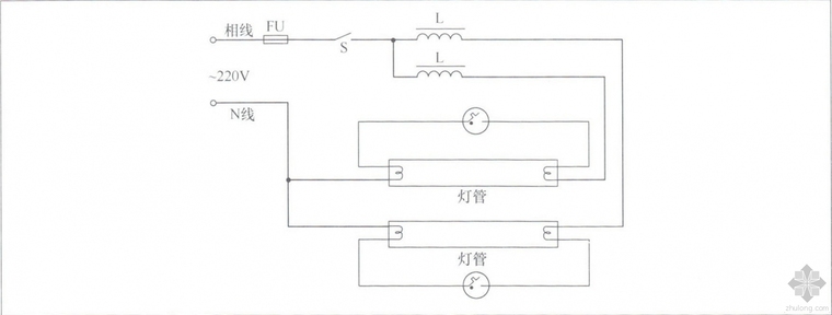 电解接线图资料下载-十种常见照明电路