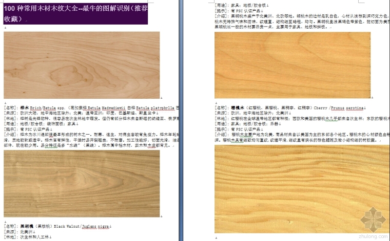 56本室内设计精品书籍高清pdf打包下载资料下载-100种常用木材木纹大全