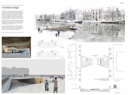 广场标志性景观资料下载-阿姆斯特丹标志性步行大桥竞赛获胜者