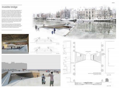 广场标志性施工方案资料下载-阿姆斯特丹标志性步行大桥竞赛获胜者