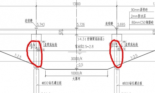 混凝土桩接桩资料下载-桩接盖梁，超出水面部分如何施工？