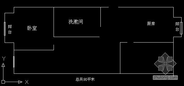 90平方怎么装修资料下载-求各位大侠看看这个户型怎么装修比较好