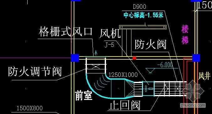 正压送风图纸资料下载-楼梯间正压送风应该连锁哪个防火阀来停止风机?