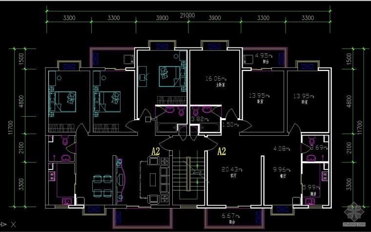 套房CAD布局资料下载-高手帮忙设计一下平面布局，私人住宅。