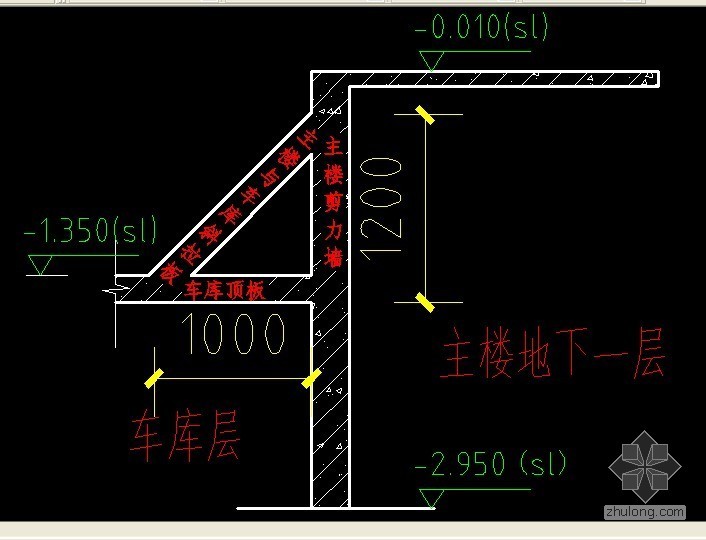 车库与主楼施工资料下载-主楼与车库设置斜拉板，一次性施工，如何做