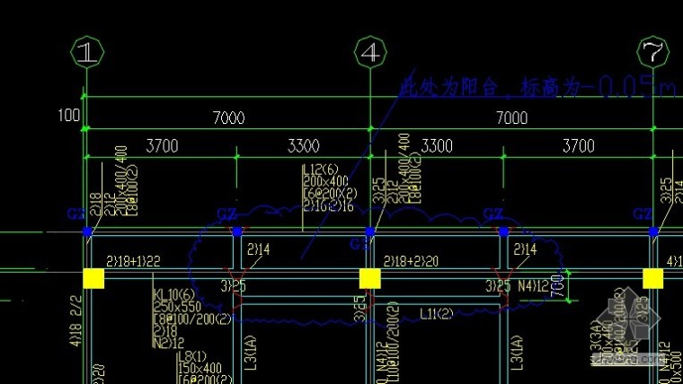 阳台怎么装修资料下载-阳台处梁钢筋怎么下料