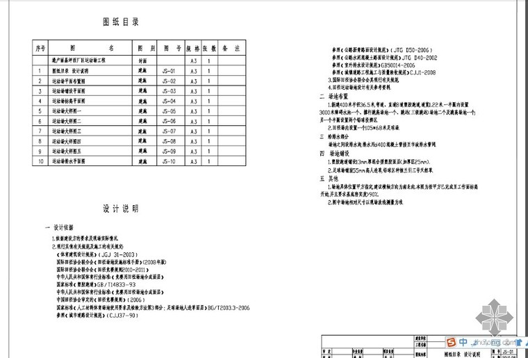 400米运动场施工图资料下载-400米运动场施工图纸(人造草)JS-01