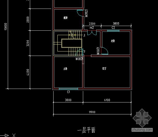 楼房卫生间图纸资料下载-求助农村二层楼房  经济型的