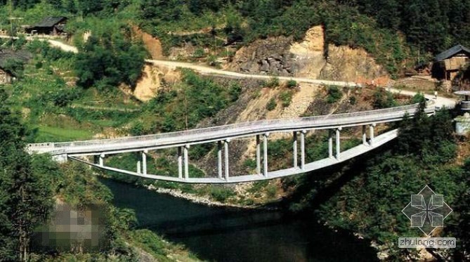 70m系杆拱桥资料下载-你见过这样的桥吗？——上承式悬带桥