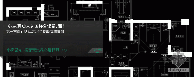 cad施工图绘图资料下载-小春最新施工图教程《cad真功夫》国际公馆篇