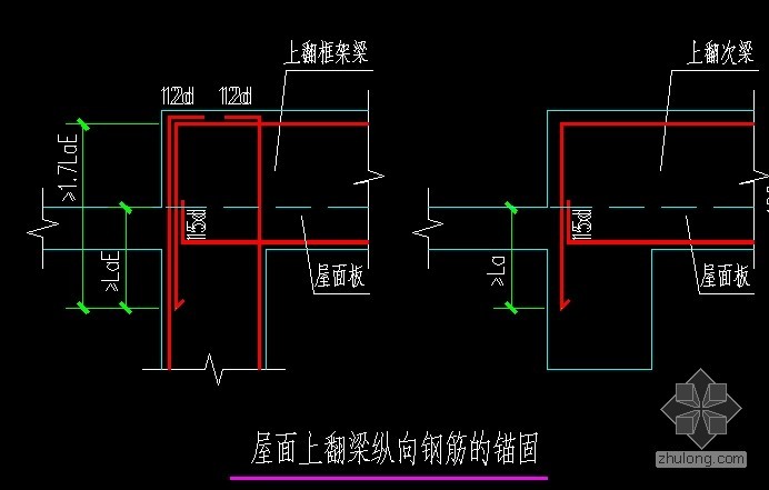 纵向钢筋连接资料下载-关于梁底同板底的上翻梁，上部下部纵筋的细部连接构造！！！