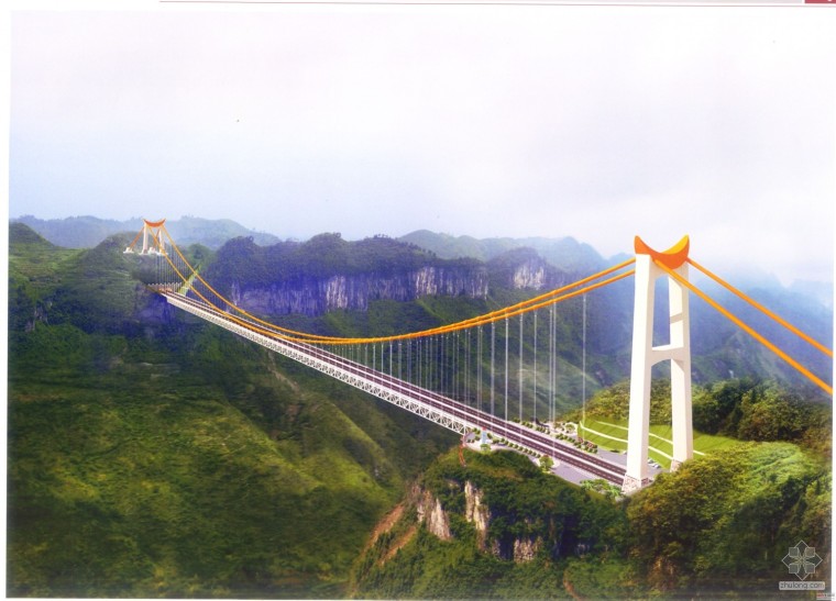 矮寨悬索大桥资料下载-世界第一跨峡谷悬索桥-湘西矮寨悬索大桥