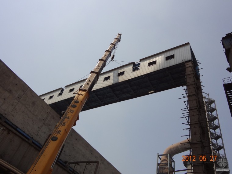 36m钢结构吊装方案资料下载-某热电输渣栈桥吊装－36M长