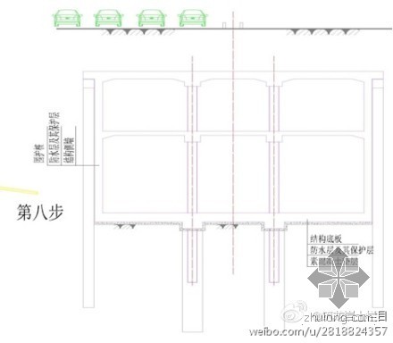 半幅盖挖法资料下载-地下通道盖挖法及人工挖孔桩工程施工顺序