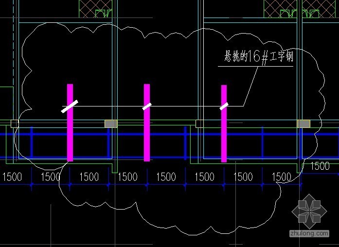 工字钢的布置资料下载-悬挑架工字钢与外架立杆间隔布置是否可行？