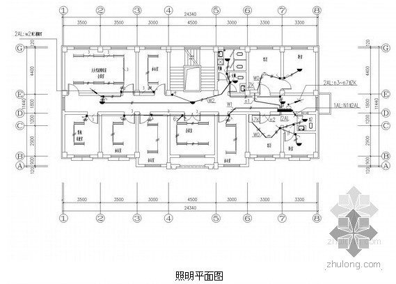 小型办公楼图纸资料下载-精品施工资料推荐:[广元]小型多层建筑办公楼电气施工图纸