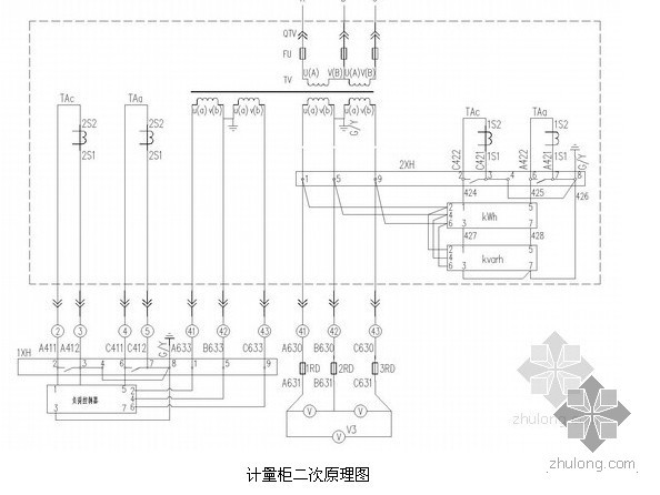 变压器一次二次接线图资料下载-CAD大型项目供配电工程全套电气图纸(含完整二次控制原理图)