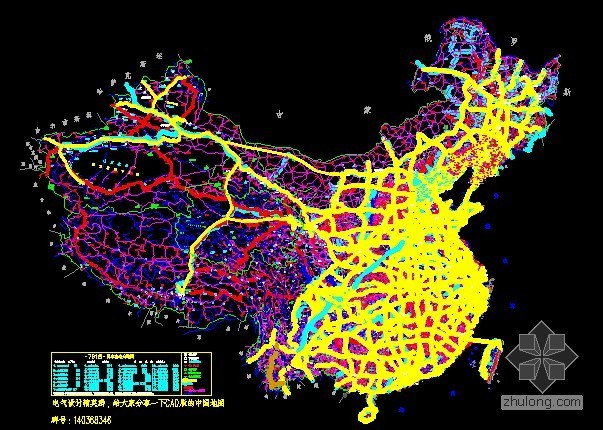 好玩的cad中國地圖,要的戳進來