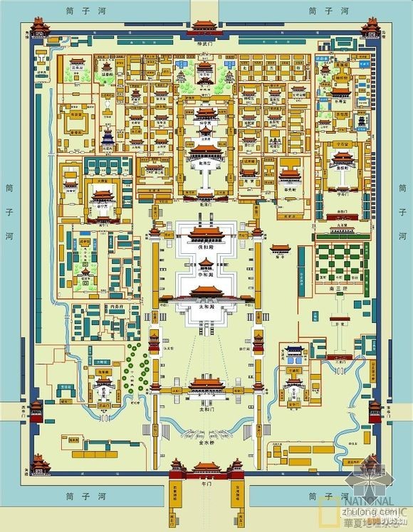 历史文化长廊平面图资料下载-[图片]故宫平面图