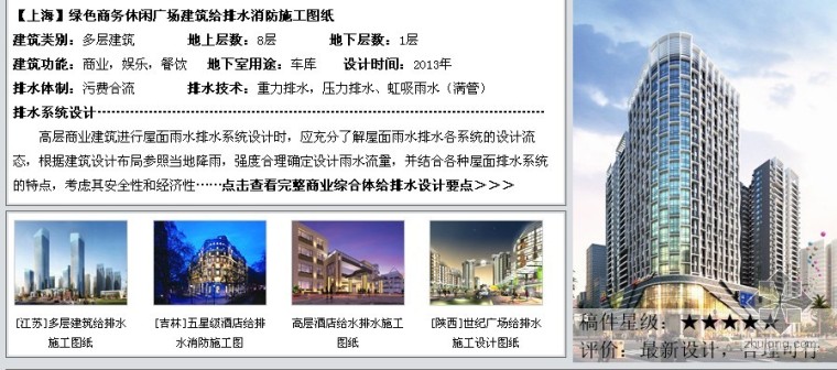 商业project建筑资料下载-商业建筑给排水工程精品施工图