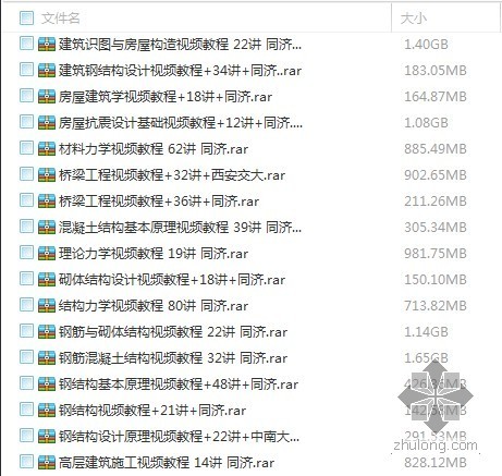 project视频教程资料下载-[同济大学]土木工程专业课程视频教程大全