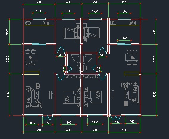 南北通透三房户型图资料下载-帮忙看下这户型图，多少预算？