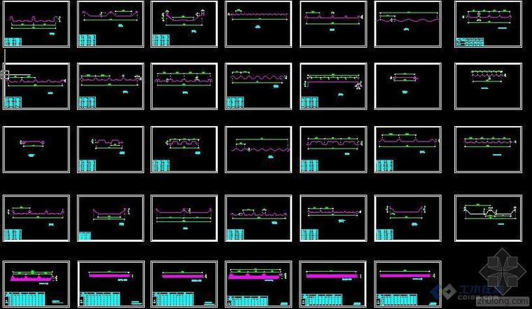 彩钢板板型图资料下载-常用彩钢板板型图