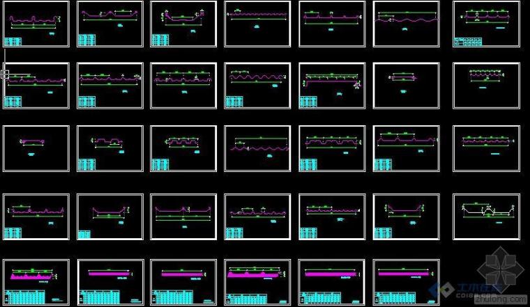 彩钢板板型图资料下载-常用彩钢板板型图