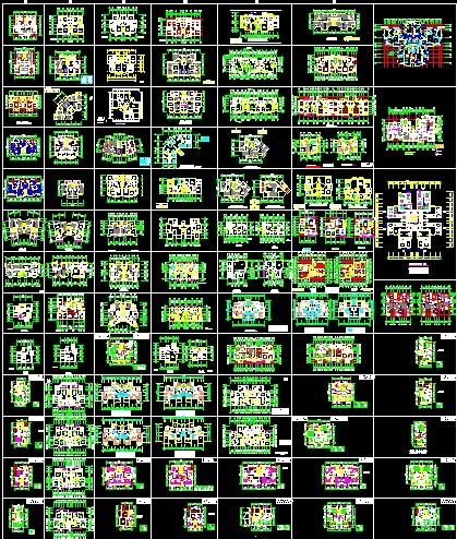 cad毕业设计资料下载-毕业设计可参考百余种户型（CAD图纸）