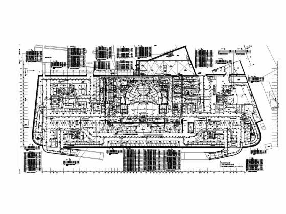 [上海]203米超高层甲级写字楼强电系统图纸（地标建筑）-地下一层照明平面图1.jpg