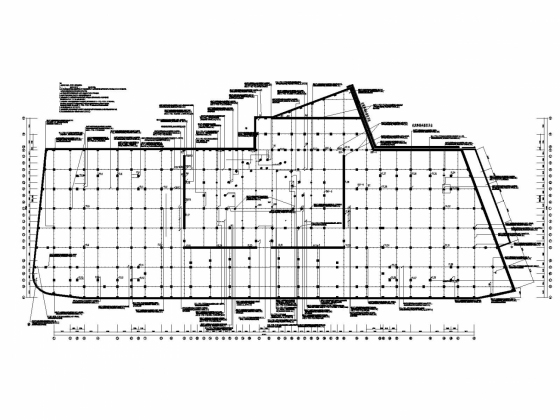 [上海]203米超高层甲级写字楼强电系统图纸（地标建筑）-基础联合接地平面图9.jpg