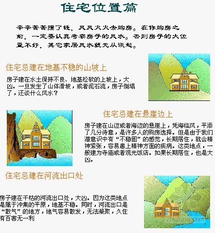 中国古代建筑与风水资料下载-图解住宅风水及禁忌事项