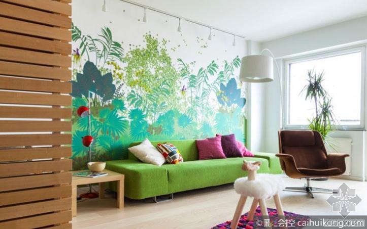 客厅沙发背景墙绘资料下载-彩绘控 让安全环保的墙体彩绘步入家庭和现代生活
