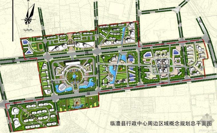 行政办公综合楼建筑设计资料下载-临澧县行政中心规划建筑设计