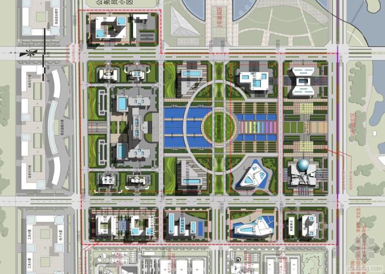 兰州华夏文化展示中心资料下载-兰州新区行政中心城市设计